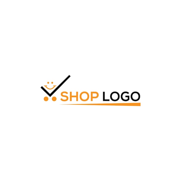 Vector online shopping logo design template digital shopping logo mouse cursor and cart concepts