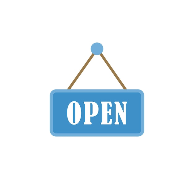 Vector open sign board icon