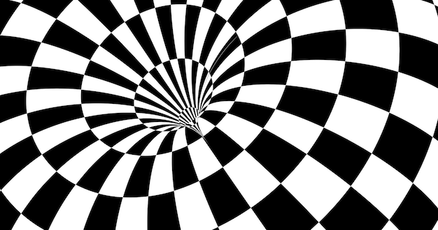 Vector optical illusion stripped spiral background.