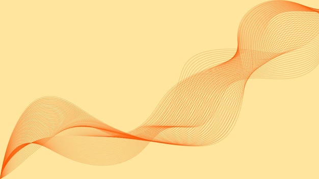 Vector orange abstract background with waves