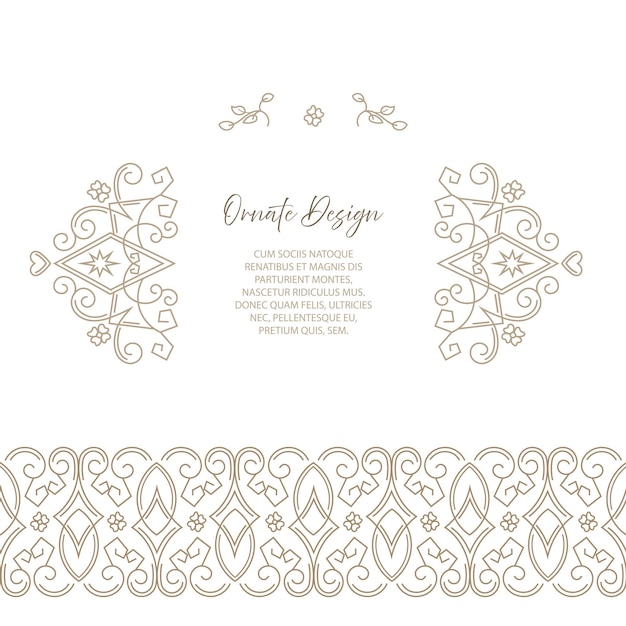 Vector vector ornamental decorative frame elegant ornate element for design template