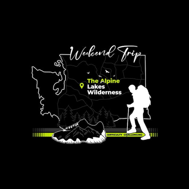 Vector outdoor adventure for t shirt print.