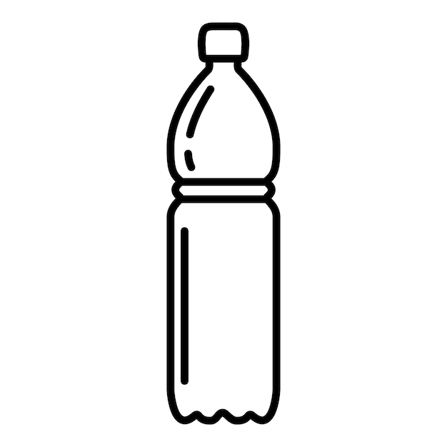 Vector Outline Plastic Bottle Icon