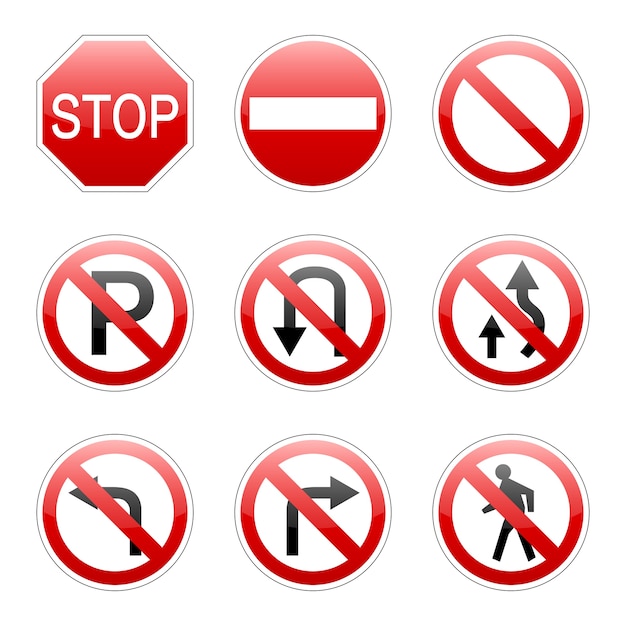 vector pack traffic sign