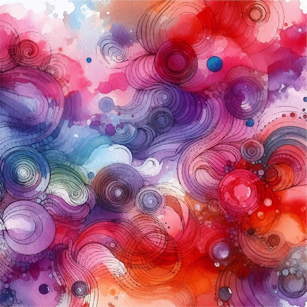 Vector painting of a colorful abstract background