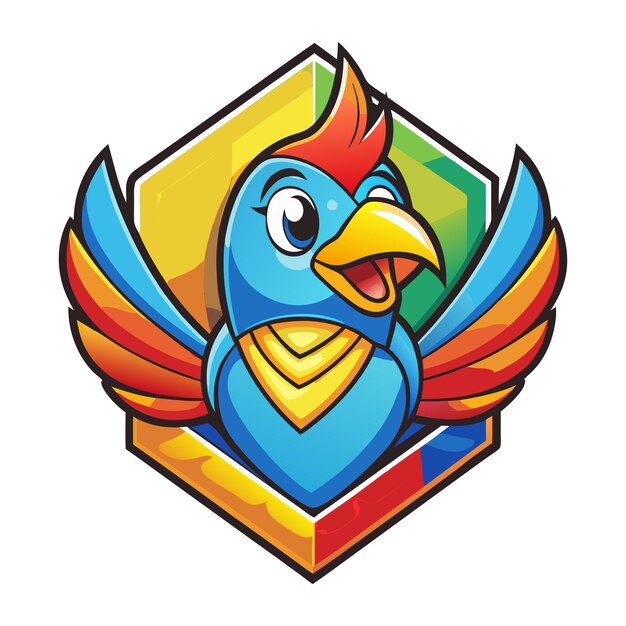 Vector vector parrot bird gradient colorful logo design generative ai