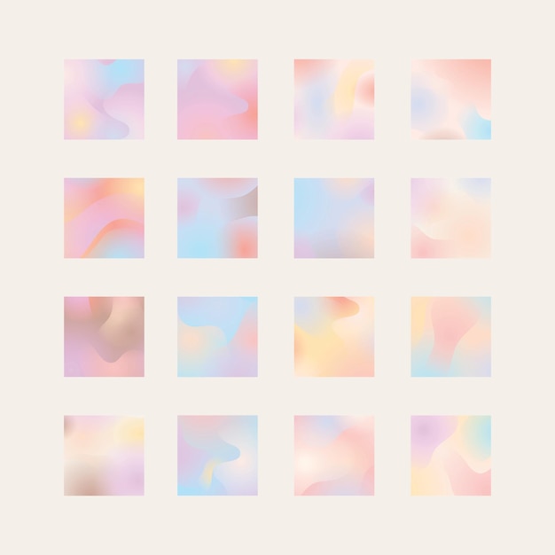 Vector Pastel Gradient Background Collection