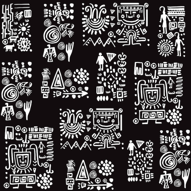 Vector pattern design with tribal elements