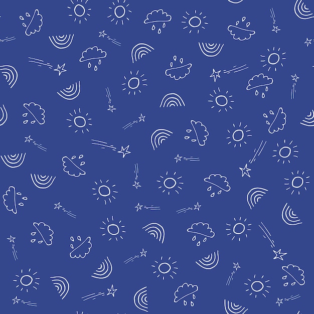 Vector pattern of different doodles Hand drawn elements