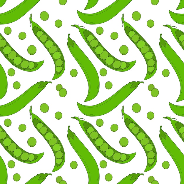 Vector pattern of peas. Design elements for menus, advertisements and covers, children's books