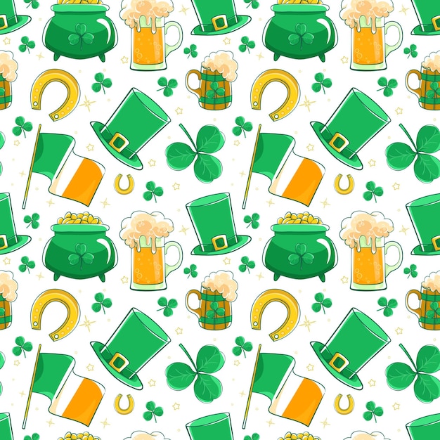 Vector pattern Saint Patricks Day