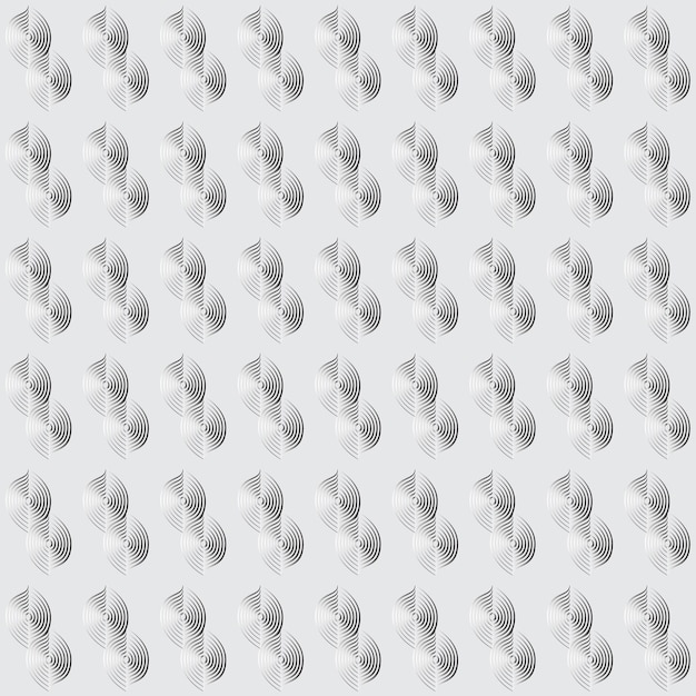 Vector pattern with geometric waves Endless stylish texture Ripple monochrome background repeating