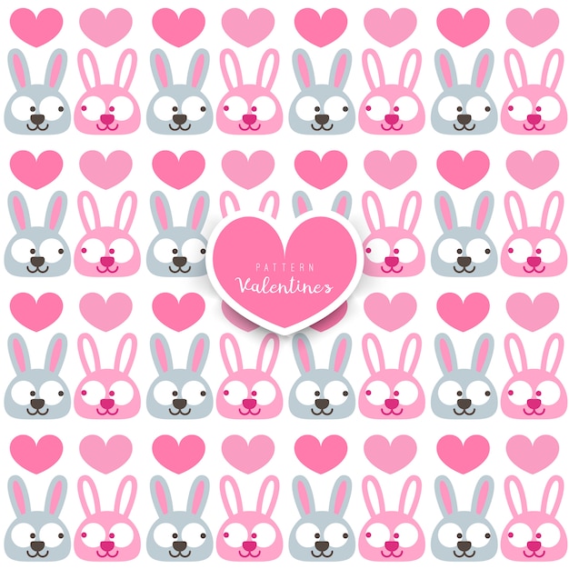 Vector pattern with rabbit