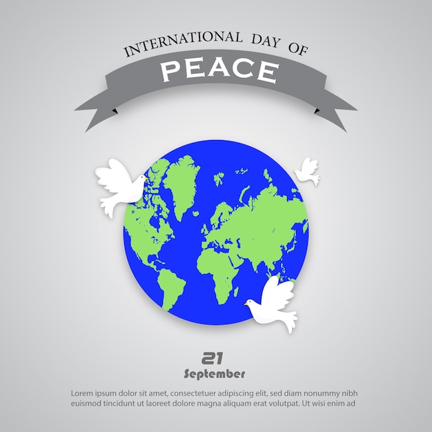 Vector peace day post or background