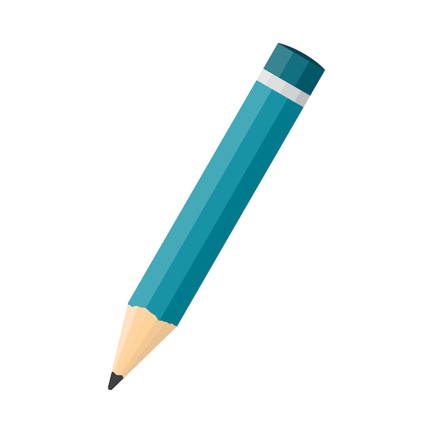 Vector Pencil isolated Pencil icon in flat design