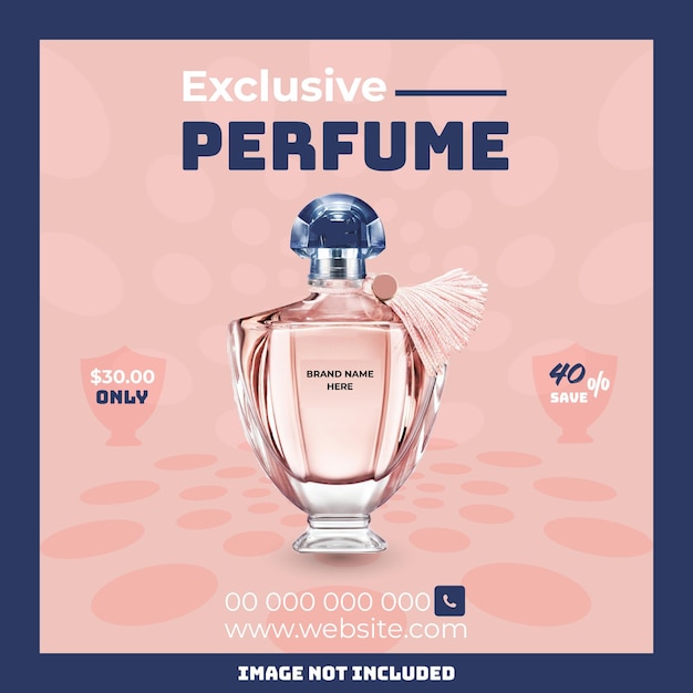 vector perfume or fragrance social media post or Instagram post template