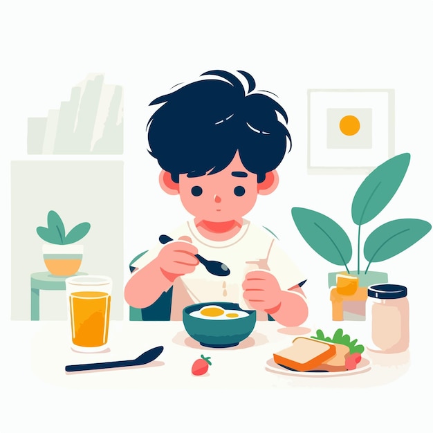 vector of a person who is sick with itching in a flat design style