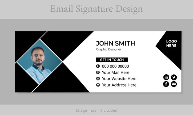 Vector personal and creative email signature