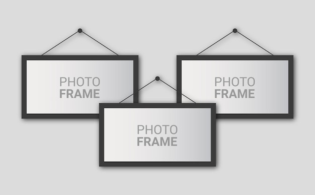 Vector photo frame design template