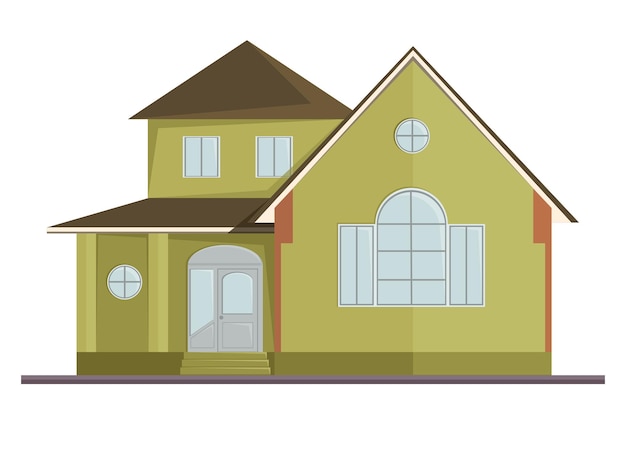 Vector picture of two floor house, eps 10