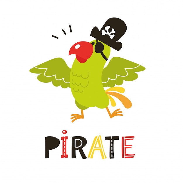 Vector pirate parrot