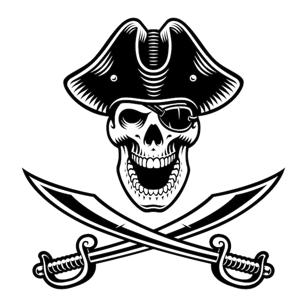 Vector Pirate skull