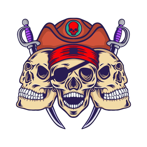 Vector pirate skull
