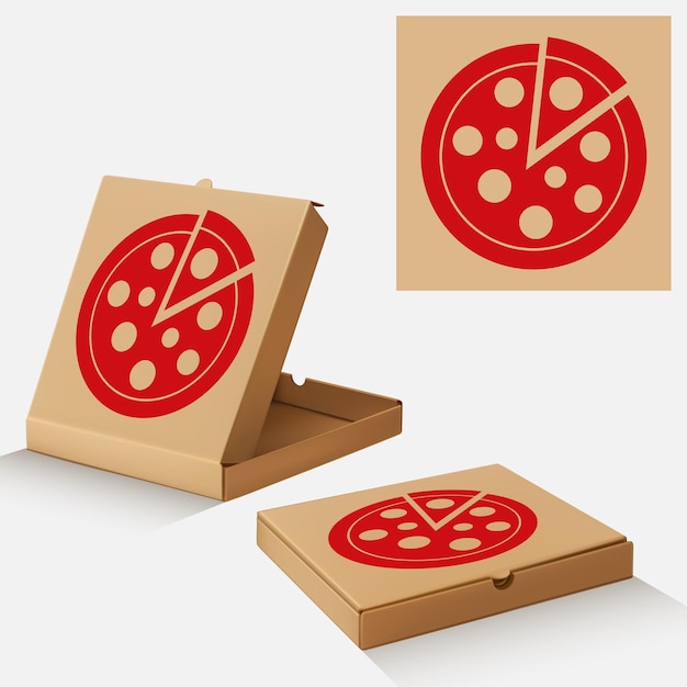 Vector vector pizza box4