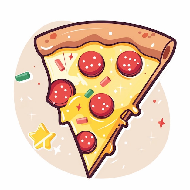 Vector vector pizza restaurant food design pizzeria fast italian menu cartoon slice illustration