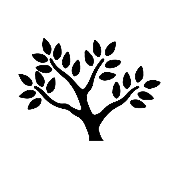 Vector of plant and tree silhouette