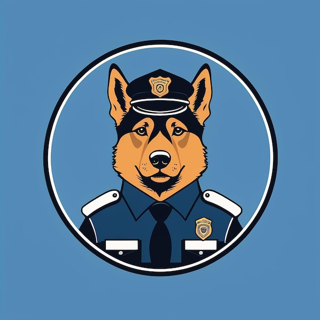 Vector vector police dog icon illustration of design