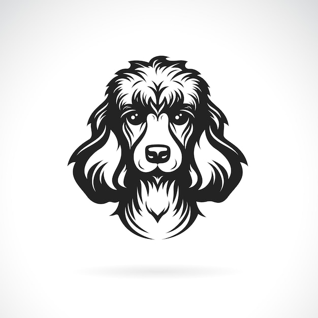 Vector of poodle dog head design on white background Easy editable layered vector illustration Pet