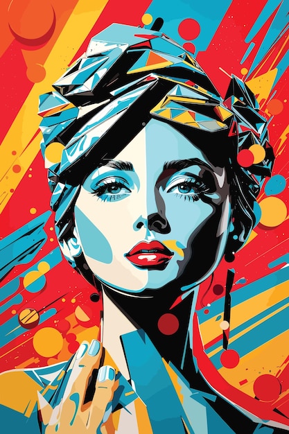 Vector pop art reimagined showing abstract concepts template