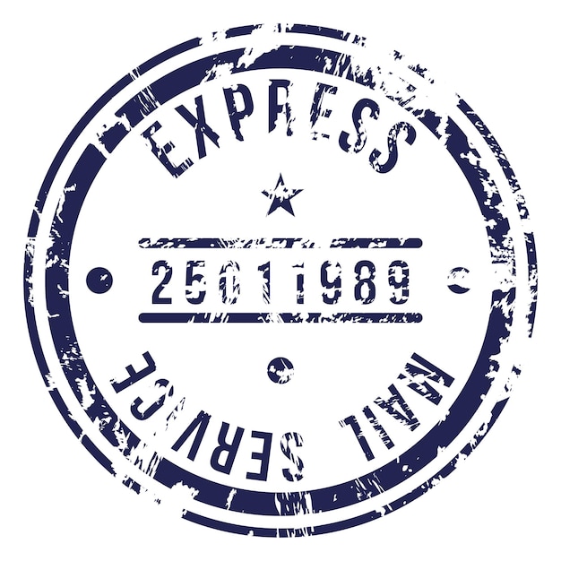 Vector Postage Stamp Express Mail Service Seal