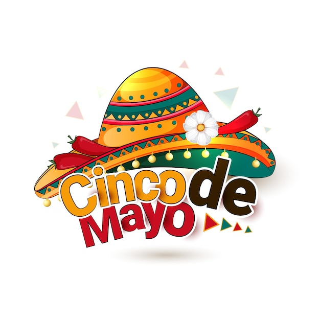 vector poster design for Mexican holiday5th may Cinco De Mayo with abstract background and Beautiful