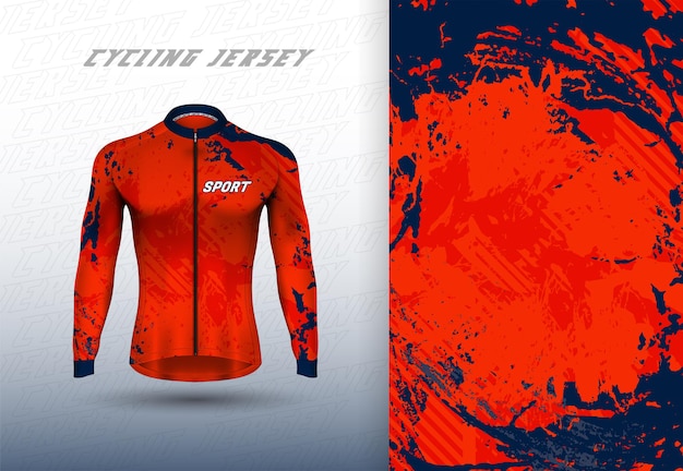 Vector premium cycling jersey design with abstract texture