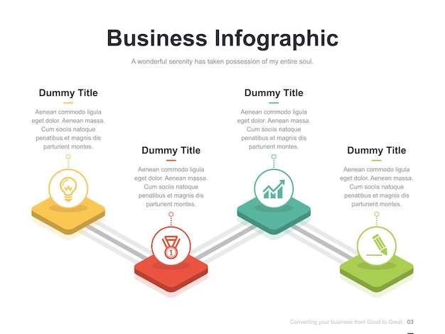 Vector Presentation Business Infographic Template with step process circulation diagram