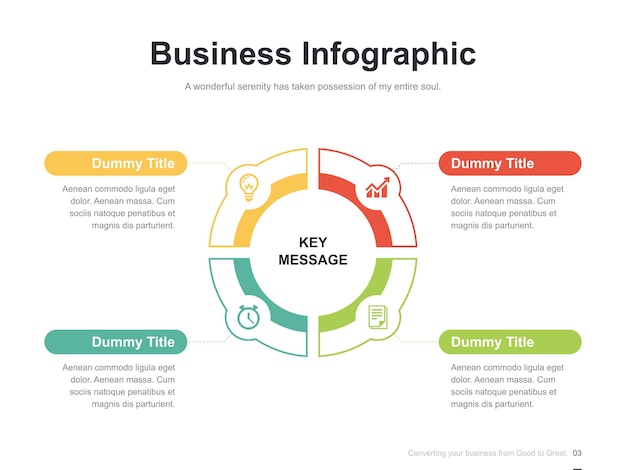 Vector Presentation Business Infographic Template with step process circulation diagram