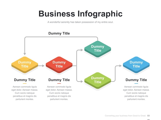 Vector Presentation Business Infographic Template with step process circulation diagram