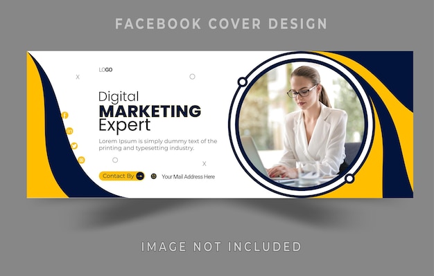 Vector professional business facebook cover page timeline web ad banner template