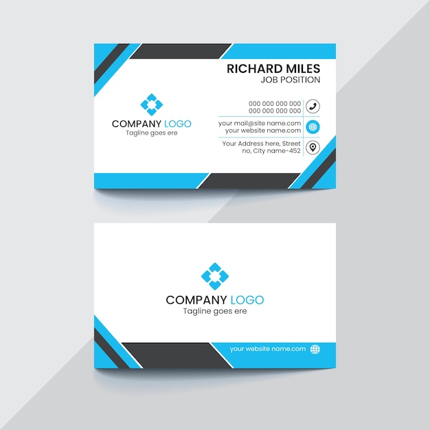 Vector professional clean business card design