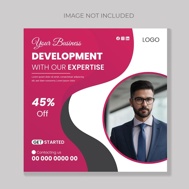 Vector Professional creative modern business social media post design template vector eps file