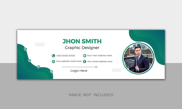 Vector professional email signature template