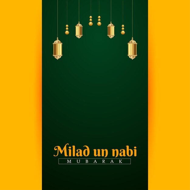 Vector vector professional green milad un nabi festival card design vector file