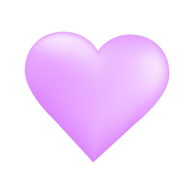 Vector vector purple heart icon isolated item on white background