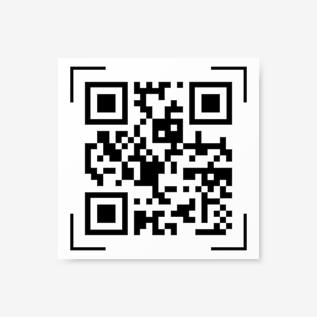 Vector QR code sample isolated