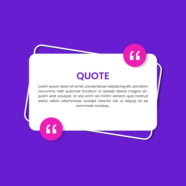 Vector Quotes Or Testimonial Template