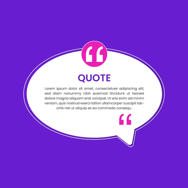 Vector Quotes Or Testimonial Template