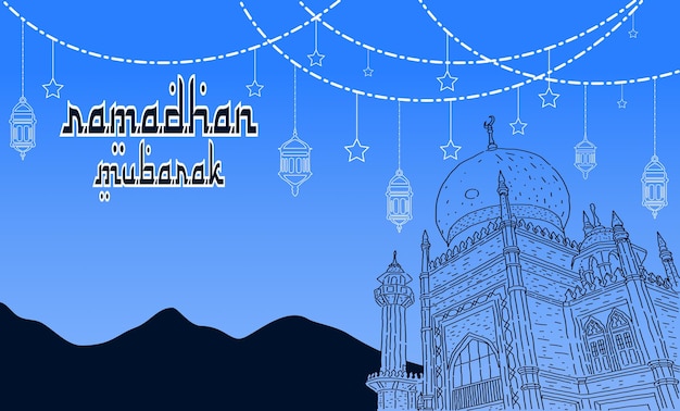 Vector ramadan mubarak background