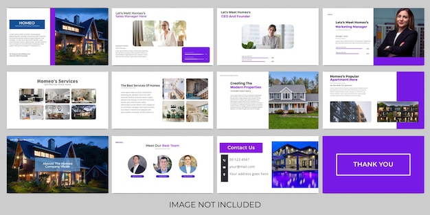 Vector vector real estate powerpoint presentation template